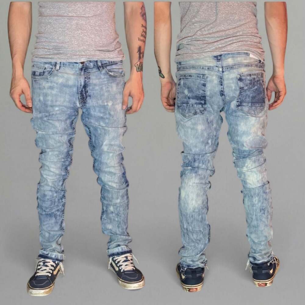 Southpole Super Skinny Acid Wash Jeans